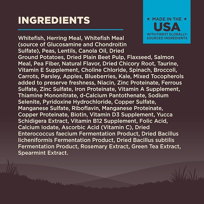 Wellness CORE Grain-Free High-Protein Dry Dog Food, Natural Ingredients, Made in USA with Real Meat, All Breeds, For Adult Dogs (Ocean Whitefish, Herring & Salmon, 26-Pound Bag)