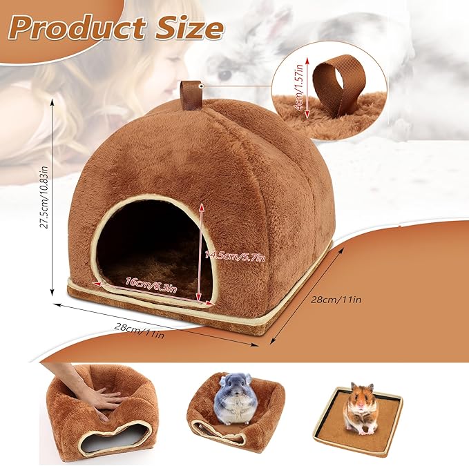 Guinea Pig Hideout.Guinea Pig Bed.Bunny Bed.Bunny&Rabbit Hideout.Guinea Pig Cage Accessories for Guinea Pig House.Ferret&Chinchilla Bed and Rabbit House.Guinea Pig Hut.
