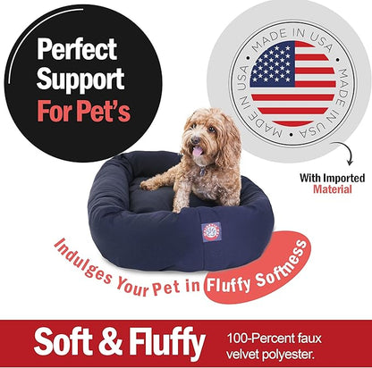 Majestic Pet 32 inch Blue Bagel Dog Bed Products