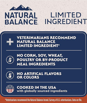 Natural Balance Limited Ingredient Adult Grain-Free Dry Dog Food, Salmon & Sweet Potato Recipe, 12 Pound (Pack of 1)