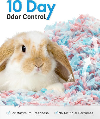 BUCATSTATE Hamster Bedding 70L, 99% Dust-Free Guinea Pig Bedding Odor Control Paper Bedding, Cozy Small Animal Bedding for Rabbit Rat Syrian Dwarf Hamsters Gerbils (Confetti)