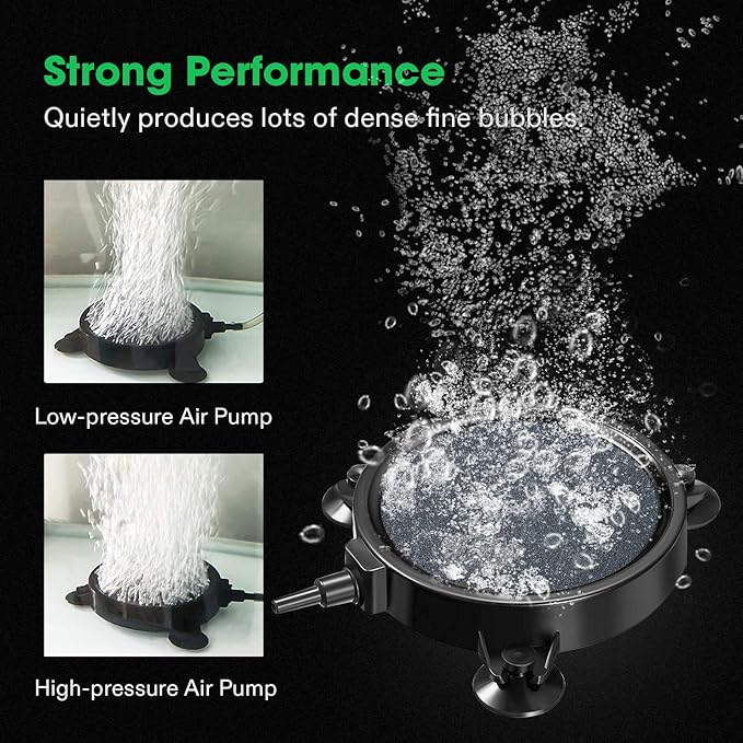 VIVOSUN Air Stone Disc 4 x 4 Inch with Shell and Sucker for Aquarium, Fish Tank and Hydroponics Air Pump