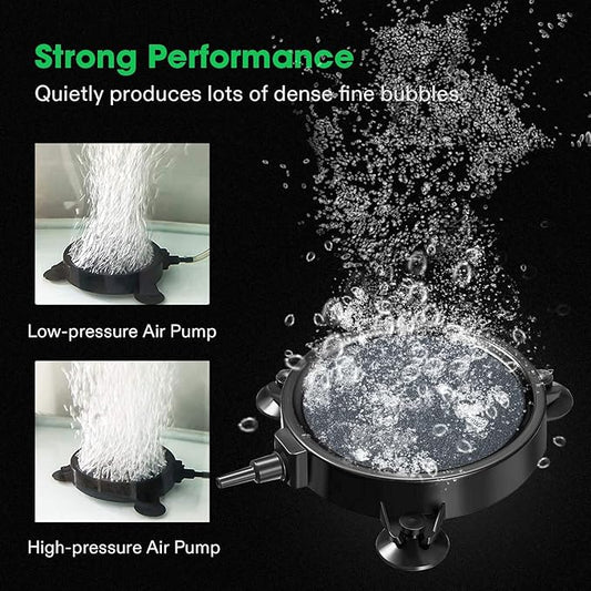 VIVOSUN Air Stone Disc 4 x 4 Inch with Shell and Sucker for Aquarium, Fish Tank and Hydroponics Air Pump