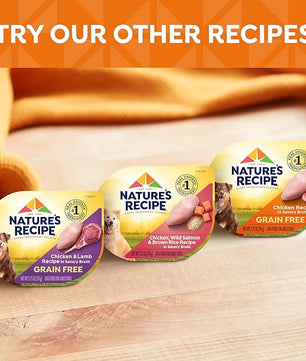 Nature's Recipe Grain Free Chicken & Beef Recipe in Savory Broth Wet Dog Food, 2.75 oz. Cup, 12 Count