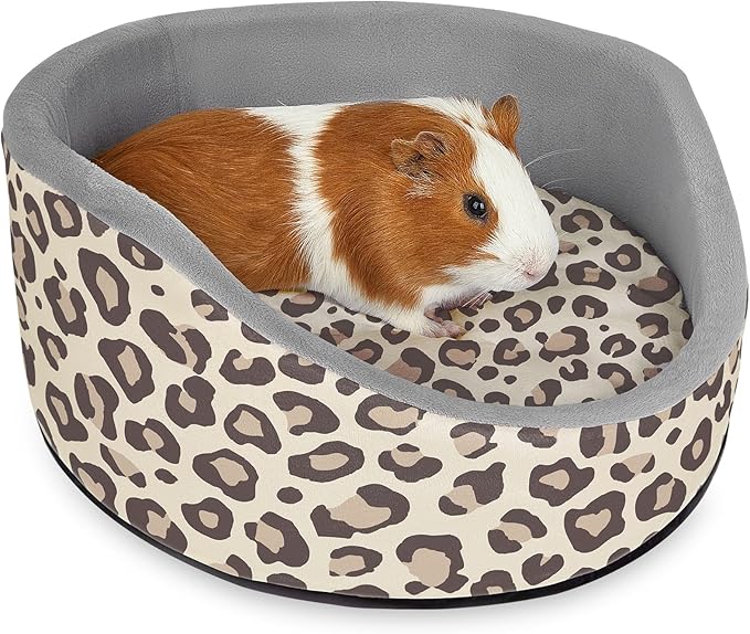 Glittme Soft Rabbit & Guinea Pig Bed - Thick Removable Mat, Machine Washable, Cozy Cuddler Cup Bed for Guinea Pig, Rabbit, Ferret