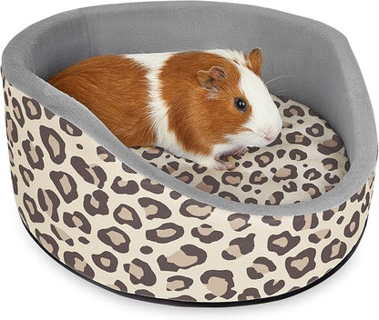 Glittme Soft Rabbit & Guinea Pig Bed - Thick Removable Mat, Machine Washable, Cozy Cuddler Cup Bed for Guinea Pig, Rabbit, Ferret
