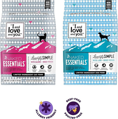 I and love and you Lovingly Simple Dry Dog Food - Lamb + Sweet Potato - Grain Free, Filler Free, Prebiotic + Probiotic 3.85lb Bag