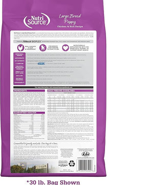 NutriSource Puppy Food, Made with Chicken and Rice, Large Breed, with Wholesome Grains, 30LB, Dry Dog Food