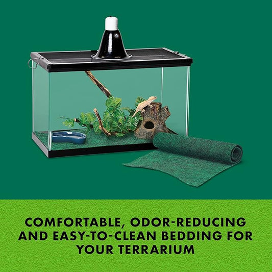 Zilla Reptile Terrarium Bedding Substrate Floor Liner, Green, 55G, 11.75" x 47.5"