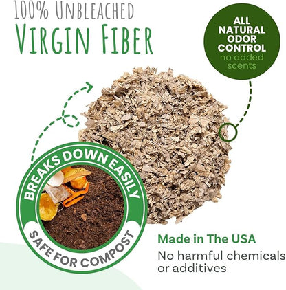 Small Pet Select Premium Small Animal Bedding, Natural Soft Paper Bedding for Small Indoor and Outdoor Pets, Made in USA, 56 L Pack,Beige