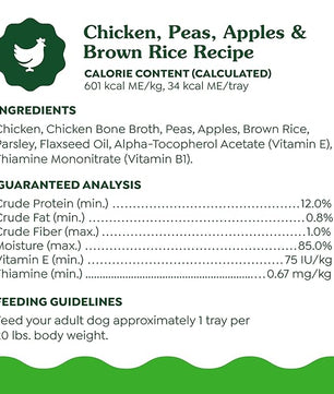 Greenies Smart Topper High Protein Wet Mix-in for Dogs, Chicken, Peas, Apples & Brown Rice Recipe in Vitabroth Broth - Bone Broth + Vitamins E & B1, 10 Count