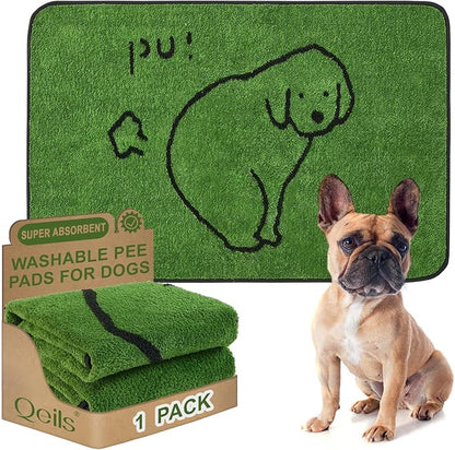 Qeils Reusable Puppy Pads, Washable Pee Pads for Dogs 2 Pack Durable Absorbent Leakproof Dog Training Pads for Home or Travel, Non-Slip Wee Wee Pads Potty Pads 36"x24"