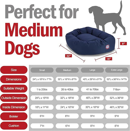 Majestic Pet 32 inch Blue Bagel Dog Bed Products