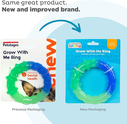 Outward Hound Grow-with-Me-Ring Dog Chew Toy, Multicolored