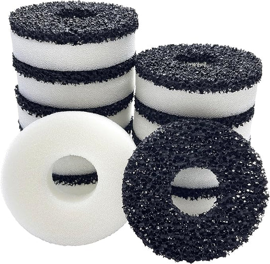 SHIGATSU 20 Pack Replacement Aquarium Maintenance Kit for Biorb Filter, Aquarium Sponge Foam and Carbon Rings Set