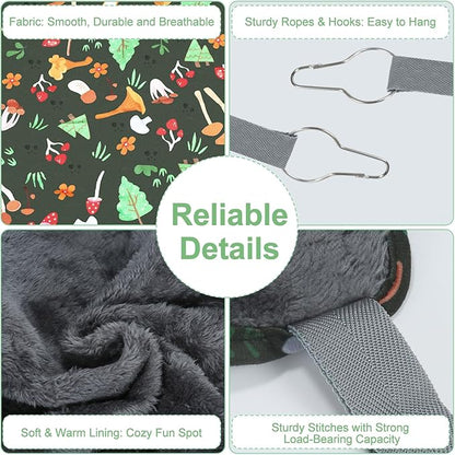 Ferret Hammock, Washable Rat Hammock,3 Pack Rat Cage Accessories,Soft Guinea Pig hammocks, Ferret Rats Chinchilla Bed, Hamster hammocks, Sugar Glider, Squirrel