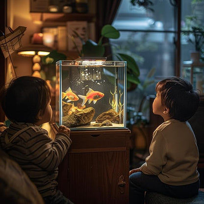 Ultra Clear Glass Fish Tank 4.1 Gallon, 6mm Thickened Rimless Aquarium Tank Low Iron, Cube Aquarium 10in x 10in x 10in