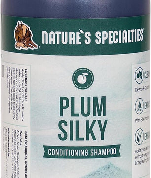 Nature's Specialties Plum Silky Ultra Concentrated Dog Shampoo Conditioner, Makes up to 6 Gallons, Natural Choice for Professional Pet Groomers, Silk Proteins, Made in USA, 32 oz
