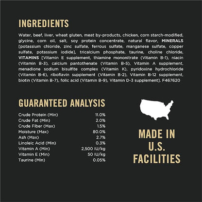 Purina Pro Plan High Protein Cat Food Wet Gravy, Beef and Chicken Entree - (Pack of 24) 3 oz. Pull-Top Cans