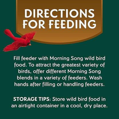 Morning Song Sunflower Hearts & Chips Wild Bird Food, No Mess Sunflower Seeds for Birds, 5.5-Pound Bag