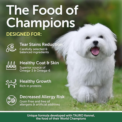 Nature's Protection Grain Free Dry Dog Food for Small Breed - High Protein, Tear Stain Diet for Adult Dogs with Light Fur, Small Bites Kibble (Superior Care - Lamb, 22 lb)