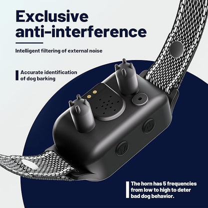 JEUJE Dog Bark Collar,Bark Collar for Large Medium Small Dogs,Anti Barking Training Collar with 7-Level Sensitivity + 5 Safety Modes Humane Training System