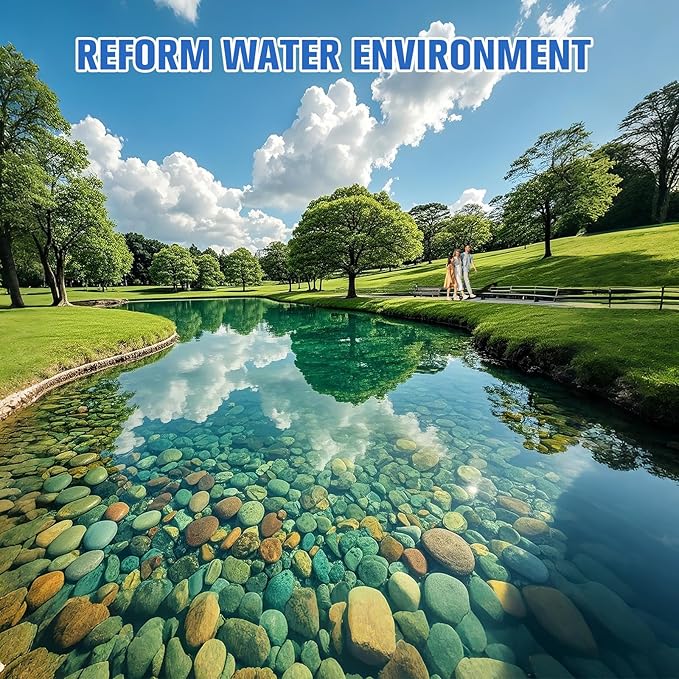 Muck Removal-3.9LB Natural Pond Clear Water Treatment, Muck and Sludge Remover for Ponds & Lakes, Oxygenates, Eliminates Odors, Safe for Fish, Pets, Plants, Treats Up to 19,000 Sq Ft