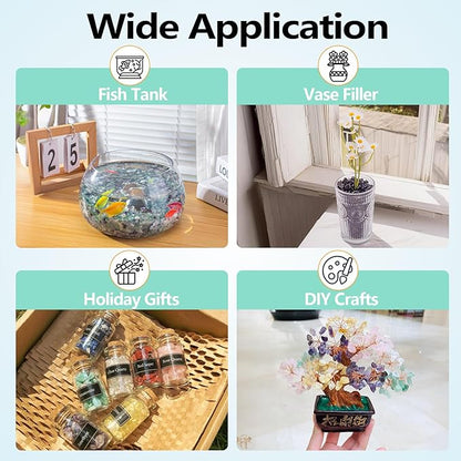 0.5 Lb/230g Black Aquarium Gravel Rocks Fish Tank Marbles Pebbles Small, Polished Natural Tumbled Healing Crystal Chips Bulk Crushed Stones for Crafts|Fish Turtle Tank|Home Decoration - 7-9m