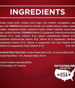 Purina ONE Wet Dog Food True Instinct Classic Ground Grain-Free Formula With Real Turkey And Venison High Protein Wet Dog Food - (Pack of 12) 13 oz. Cans
