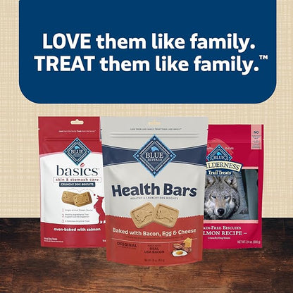 Blue Buffalo Health Bars Crunchy Dog Biscuits, Oven-Baked With Natural Ingredients, Bacon, Egg & Cheese , 16-oz Bag