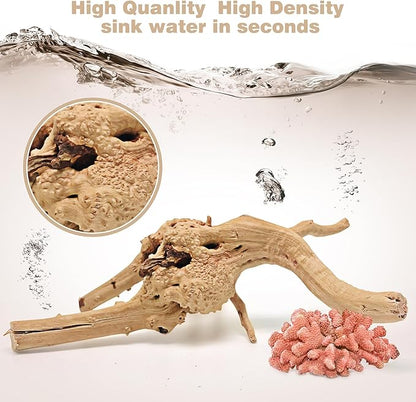 WDEFUN Natural Spiderwood for Aquarium Decor 7-Piece 4''-8'' Long Natural Driftwood Branches for Fish Tank Decorations