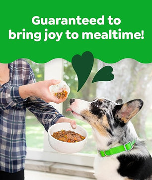 Greenies Smart Topper High Protein Wet Mix-in for Dogs, Chicken, Green Beans, and Sweet Potatoes Recipe & Beef, Peas, and Carrots Recipe Variety Pack, 8 Trays of 2oz.