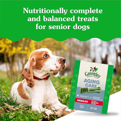 Greenies Aging Care Regular Dental Dog Treats, 27 oz. Pack (27 Treats)