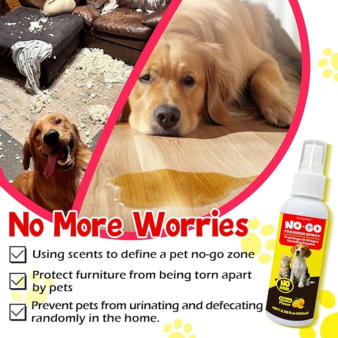 Dog Potty Training Spray Set, Indoor & Outdoor Potty Training for Dogs & Puppies, Stops Urination & Marking, Puppy Essentials, 3.38 fl.oz