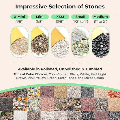 Volcanic Rock for Plants. Gritty Mix. Mixed Color Lava Rock. 1/5 Inch - 10 lbs for Potting Succulents, Pots, Plants, Gardening, Indoor, Crafting, Vase Fillers