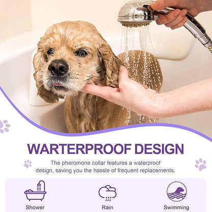 6-Pack Pheromones Calming Collar for Dogs, Waterproof Dog Calming Collar Relief Anxiety, Barking, Bad Behaviors, 60 Day Lasting for Small, Medium & Large Dogs, 25 Inches Adjustable (Gray)