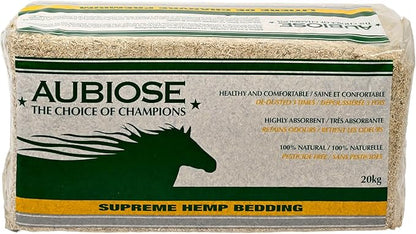 High Grade French Hemp Bedding, 44lb (400L) Jumbo Bulk Bag of Extremely Low Dust Shavings for Horses, Chickens, Small Animals, Rats, Guinea Pigs, Bunny Rabbits, Reptiles, Good Chicken Coop Bedding
