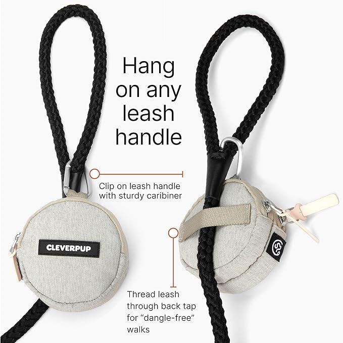 Snackpack Double Insulated Dog Treat Pouch - Holds 1.5 Cups - Dog Training and Walks Snack Bag, Two Pockets for Dry or Wet Treats, Attaches to Leash, Belt, or Bag - Checkerboard