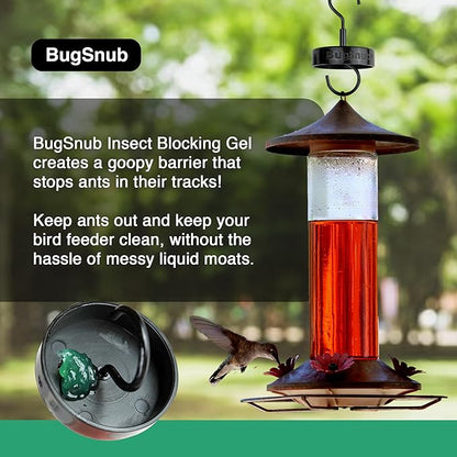 Hanging Ant Guard (1-Pack)- Ant Defense for Hummingbird Feeders, Unique Upside-Down Design, No Liquid Moat