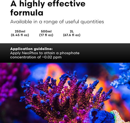 Brightwell Aquatics - NeoPhos - Balanced Phosphorus Source for Phosphorus-Limited, Low-Nutrient Reef Aquaria - Aquarium Water Treatments, 67.6 fl oz