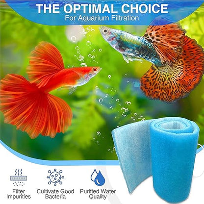 Big Kahuna Aquarium Filter Floss Rolls – 12-inch Pond and Aquarium Filter Media – 1-inch Thick Wet/Dry Aquarium Filter Pad – Bonded Filter Media Pad for Freshwater or Marine Aquariums, Ponds – 5ft