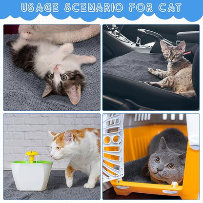 10 Pcs Guinea Pig Cage Liners Washable Rat Bedding for Guinea Pigs Controlling Absorbent Waterproof Pee Pads Blanket for Rabbits Hamster Small Animals Chinchilla(18 x 24 Inch,Gray)