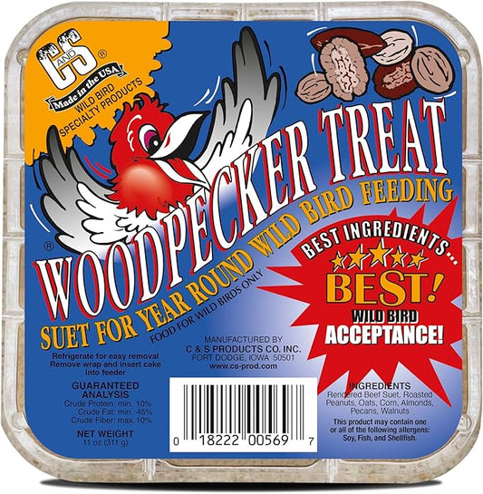 C&S Woodpecker Suet Treat, 11 Ounce, 8 Pack