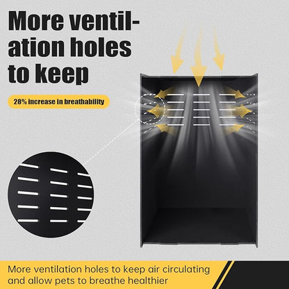 Reptile Tank Enclosure – 16x16x25 Crested Gecko Reptile Terrarium – Acrylic Habitat with Ventilation for Lizards, Snakes & Chameleon