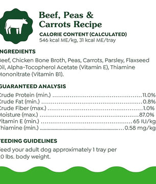 Greenies Smart Topper High Protein Wet Mix-in for Dogs, Beef, Peas & Carrots Recipe in Vitabroth Broth - Bone Broth + Vitamins E & B1, 10 Count