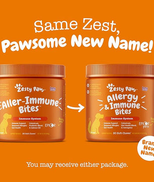 Zesty Paws Dog Allergy Relief- Dog Itching Skin Relief- Dog Probiotics for Itchy Skin and Itchy Ears- Dog Allergy Paw Relief- Dog Allergy Chews- Dog Itch Relief - Dog Skin Allergy Relief - Lamb - 90ct