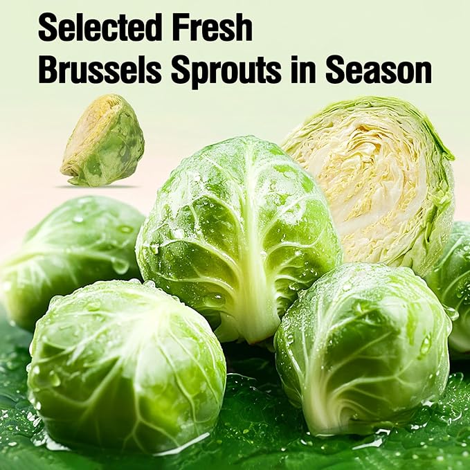 Freeze Dried Brussels Sprouts for Dog, Single Ingredient, Nutrient Rich, Low Calorie Dog Treats Snack, Also for Rabbits, Birds, Turtles & Guinea Pigs (50g)