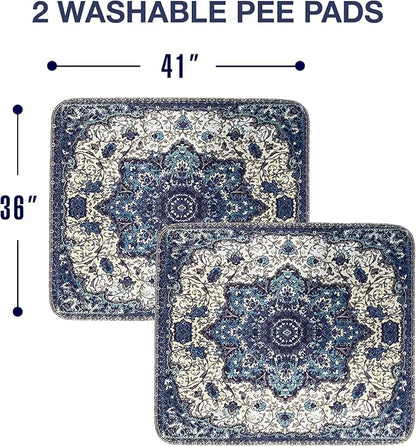 Washable Pee Pads for Dogs - Super Absorbent Reusable Puppy Training Pads - 100% Waterproof, Leak-Proof & Non-Slip Whelping Pads for Pet Housebreaking