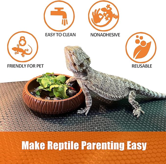 Bearded Dragon Tank Accessories, Reptile Terrarium Liner, Bearded Dragon Substrate Bedding for 40 Gallon 50 Gallon 75 Gallon Reptile Tank