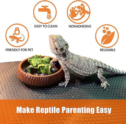 Bearded Dragon Tank Accessories, Reptile Terrarium Liner, Bearded Dragon Substrate Bedding for 40 Gallon 50 Gallon 75 Gallon Reptile Tank